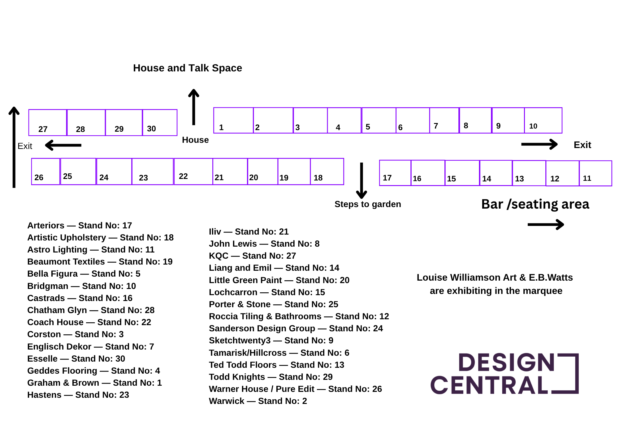 Marquee Plan with Exhibitor Details