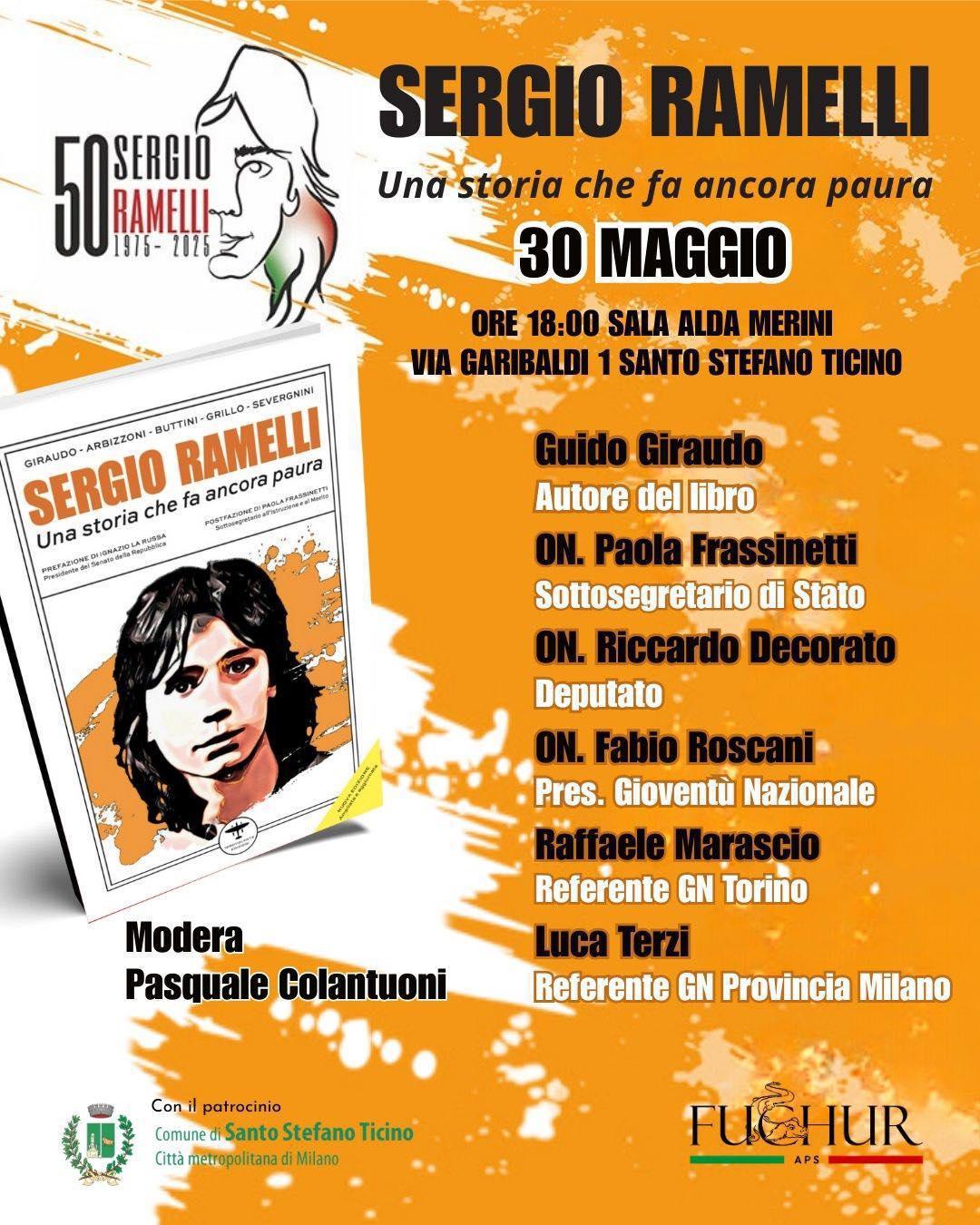Presentazione del libro “Sergio Ramelli: una storia che fa ancora paura” di Guido Giraudo (inizio ore 18.00)