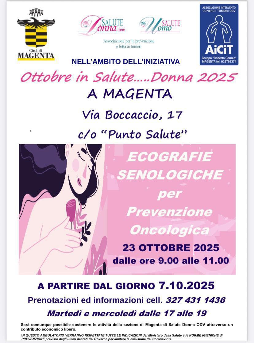 Ecografie Senologiche per Prevenzione Oncologica (dalle ore 9.00)