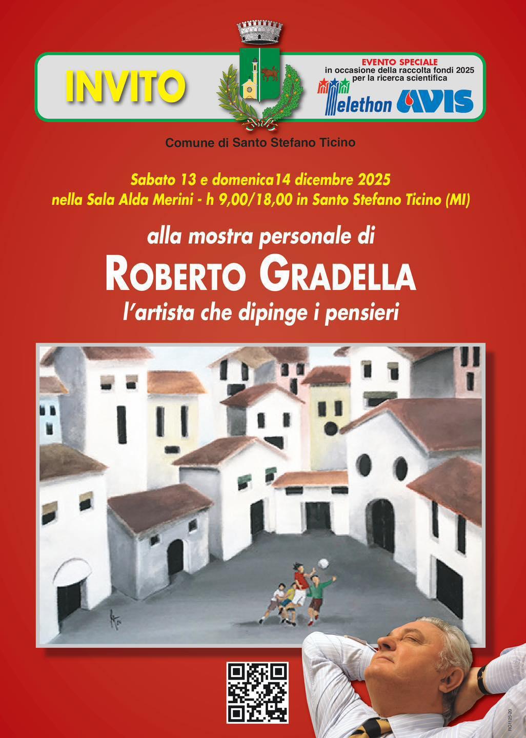 Mostra personale di Roberto Gradella, “l’artista che dipinge i pensieri” (dalle ore 9.00 alle 18.00)