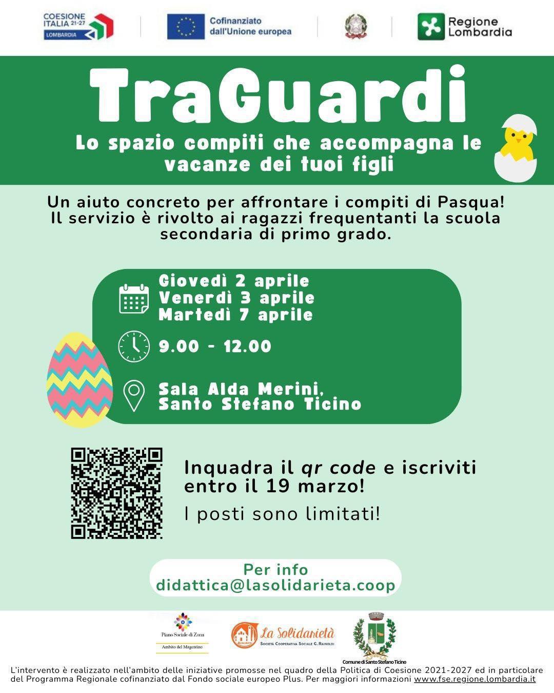 TraGuardi - Lo spazio compiti che accompagna le vacanze dei tuoi figli (dalle ore 9.00 alle ore 12.00)
