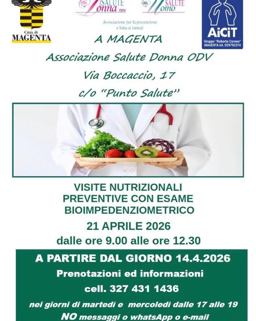 Visite Nutrizionali con Bioimpedenziometria (ore 9:00-12:30)