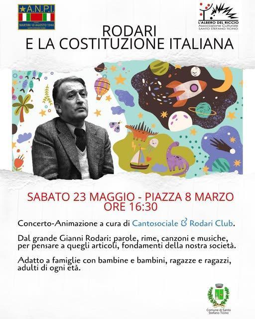 "Rodari e la Costituzione" evento musicale e animazione (Dalle ore 16:30 alle 19:30)