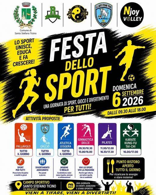 Festa dello Sport 2026 (dalle ore 9.30 alle 18.00)
