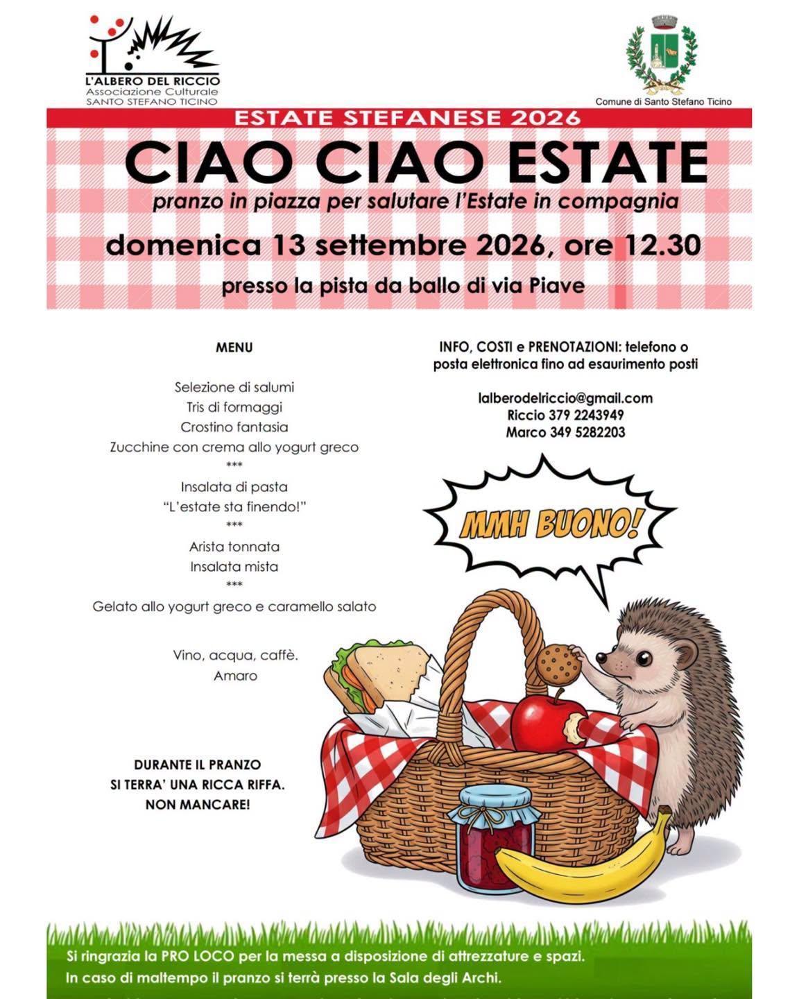 Ciao ciao Estate - Pranzo in Piazza (Inizio Ore12:30)