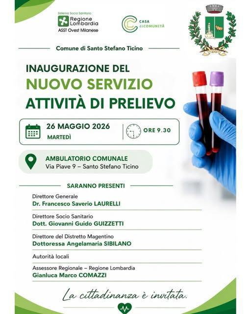 Inaugurazione del nuovo Servizio Attività di Prelievo (inizio ore 9:30)
