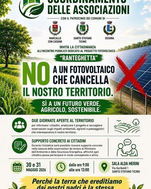 "Ranteghetta" No a un fotovoltaico che cancella il nostro territorio (dalle ore 9:00 alle ore 13:00)