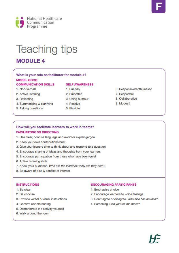 Module 4 Teaching Tips