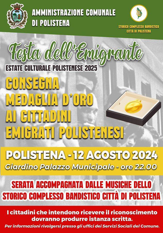 Festival della Pace e della Solidarietà tra i Popoli "Polistena for Palestina" Festa dell'Emigrante (inizio ore 22.00)