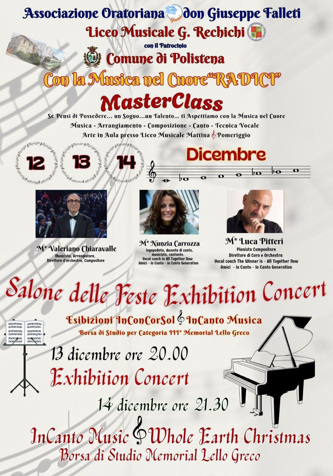 Concerto “InCanto Music Whole Earth Christmas” (inizio ore 21:30)