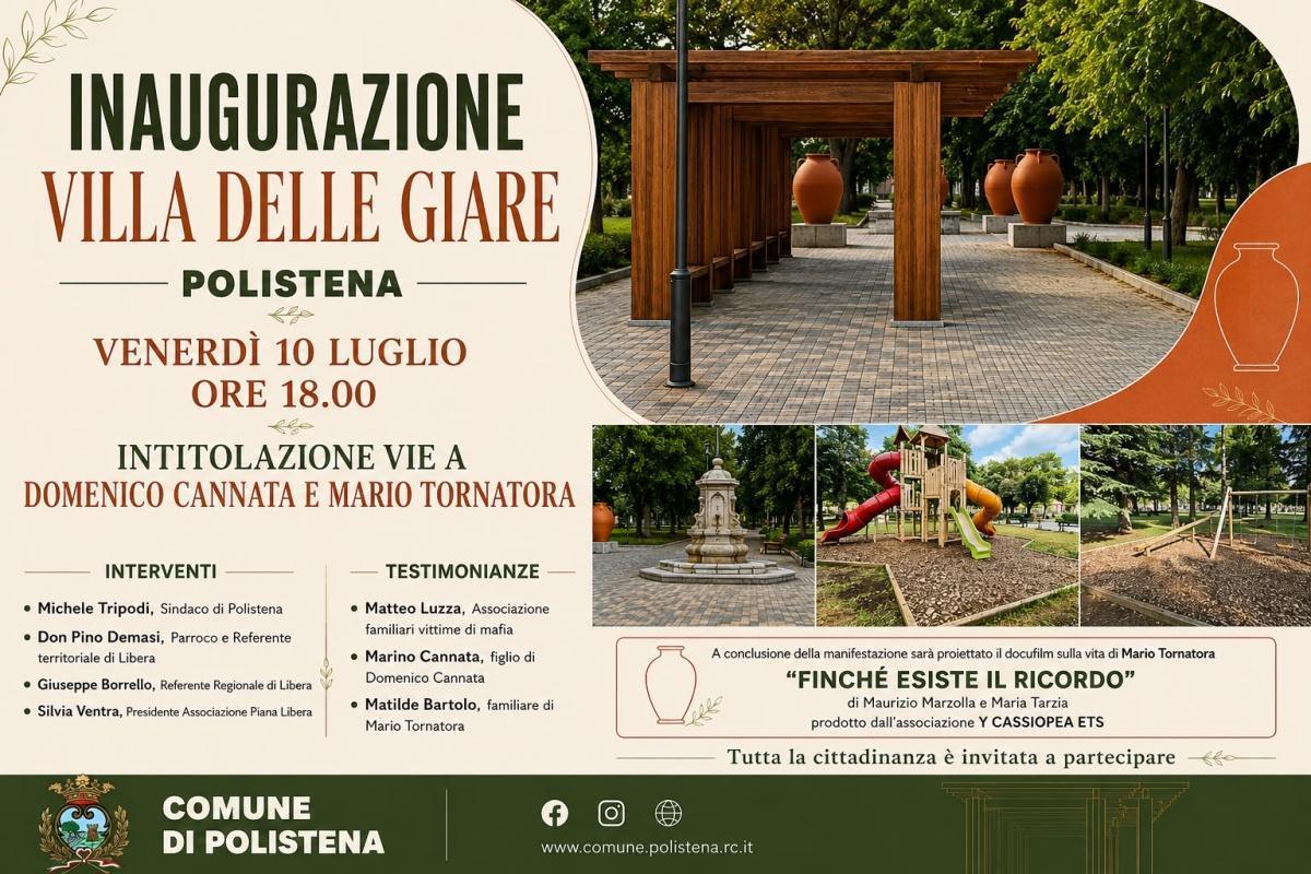 Inaugurazione Villa delle Giare (a partire dalle ore 18.00)