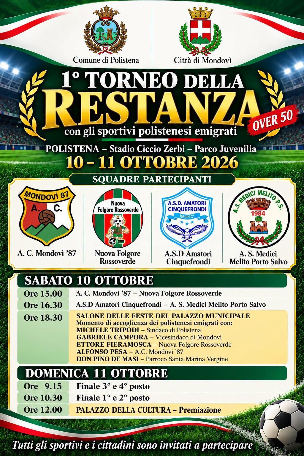1° torneo della Restanza (dalle ore 15:00)