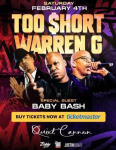 Bobby Dee Presents: Too $hort Warren G & Baby Bash Concert Bobby Dee Presents: Too $hort Warren G & Baby Bash Concert