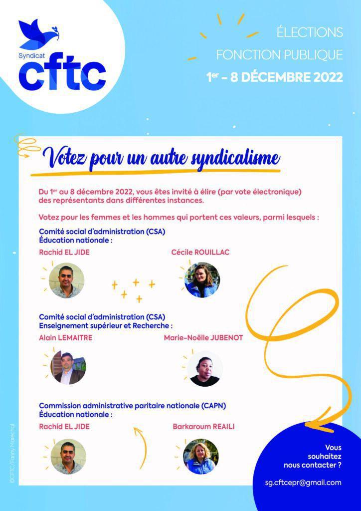 VOTEZ POUR UN AUTRE SYNDICALISME…