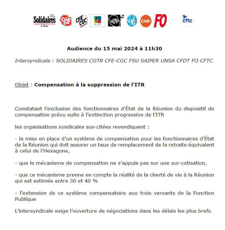 Les futurs retraités de la Réunion et de Mayotte oubliés !!! Les futurs retraités de la Réunion et de Mayotte oubliés !!!