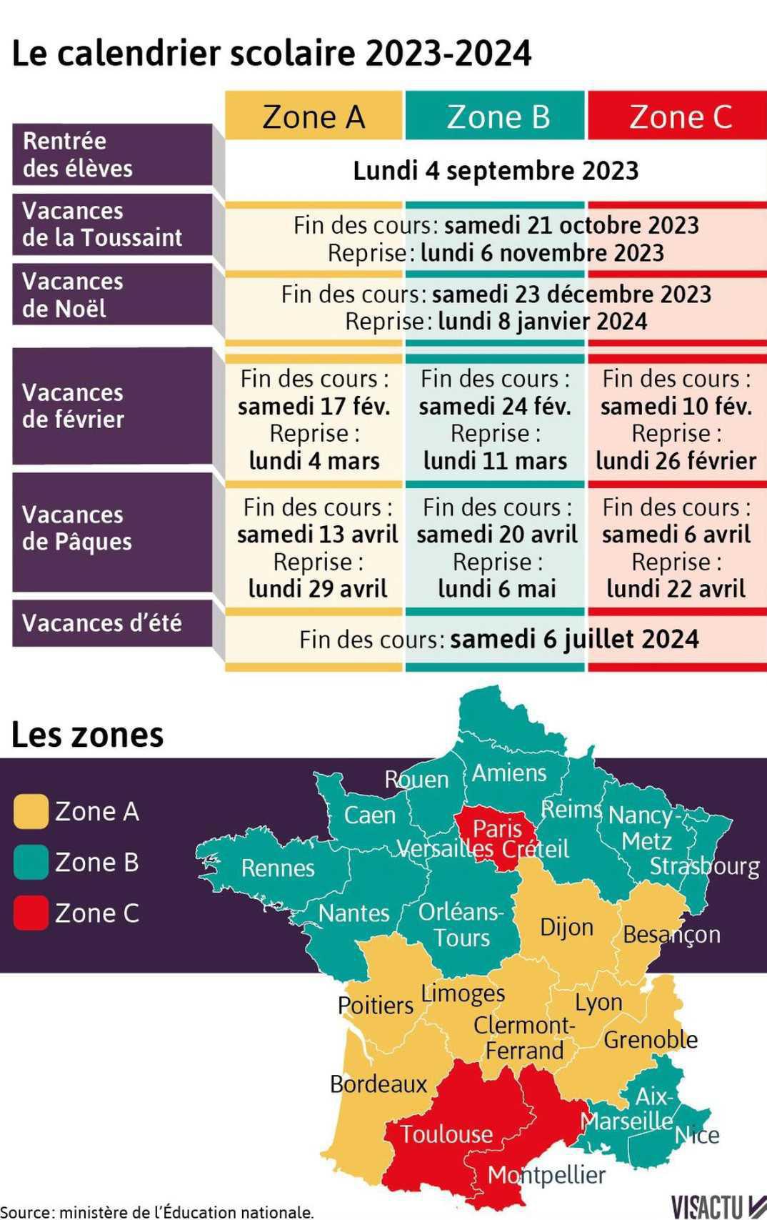 Calendrier Vacances Scolaires