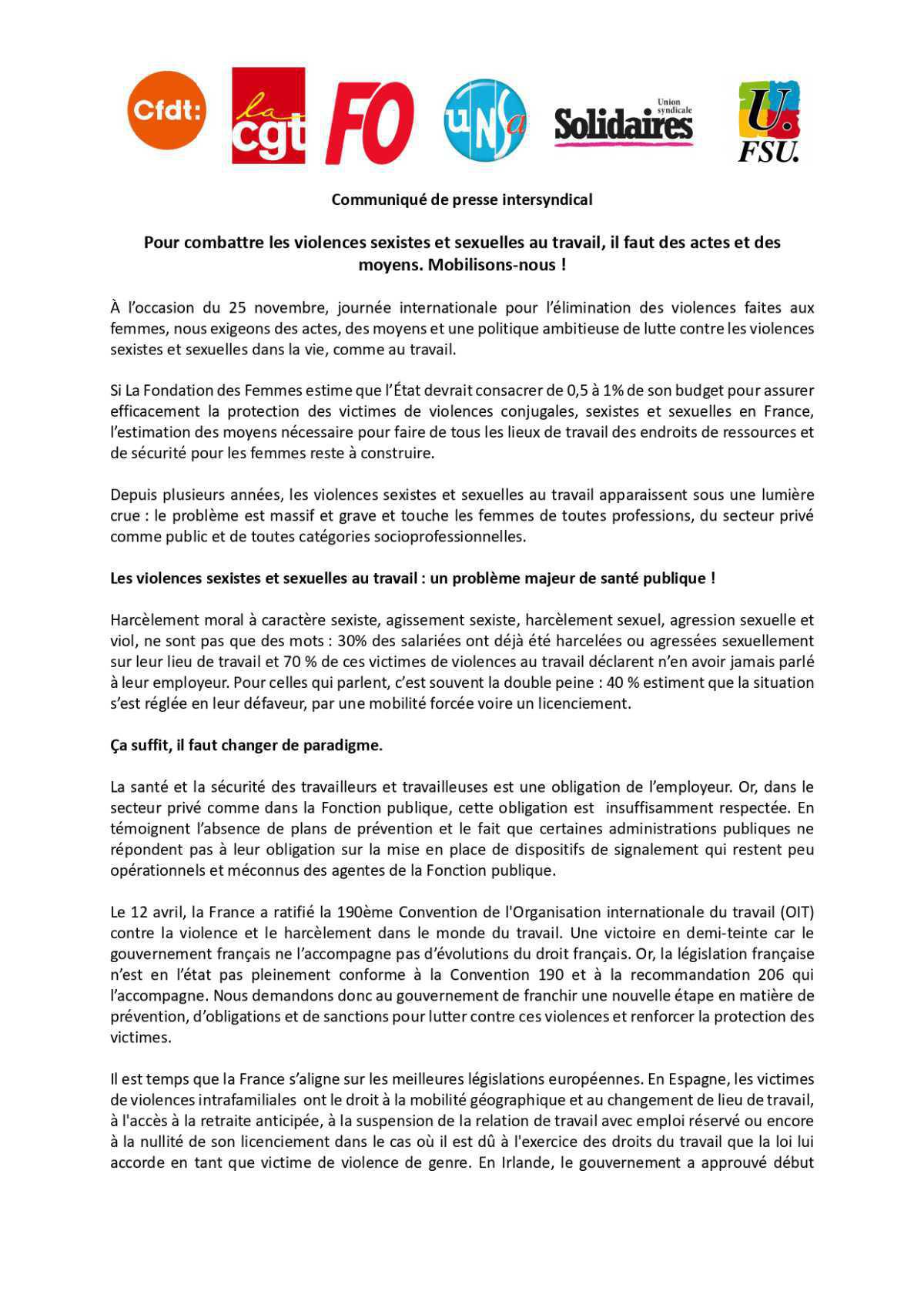 MOBILISE CONTRE LES VIOLENCES SEXISTES