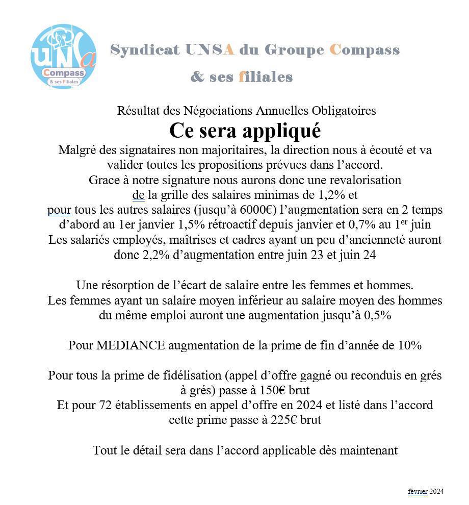 AUGMENTATION DES SALAIRES