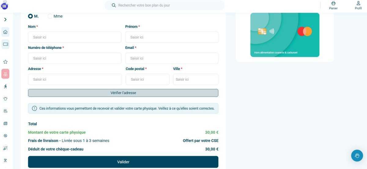 infos comment transformer la subvention HelloCSE en carte physique GRATUITEMENT