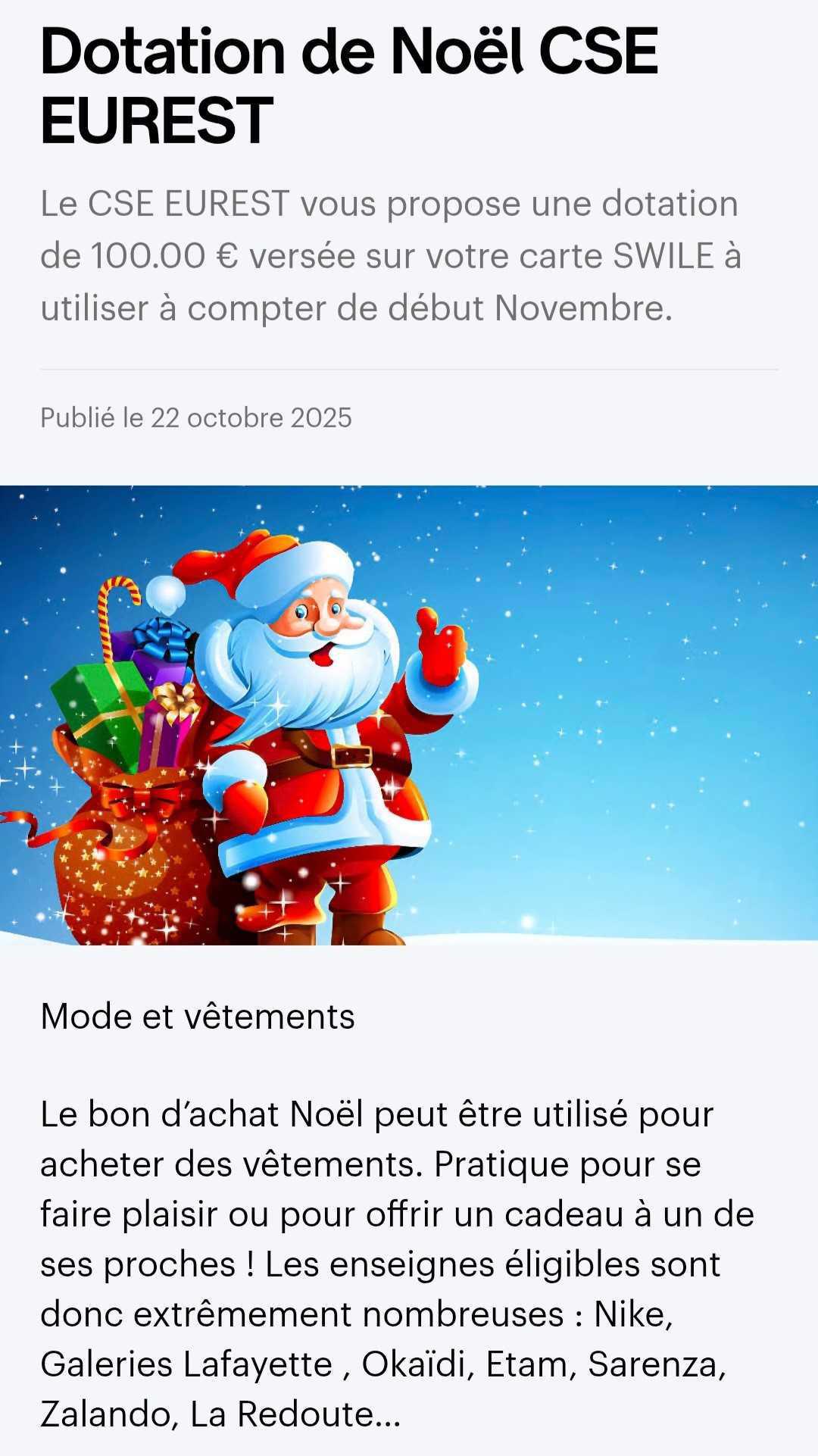 100€ POUR NOEL