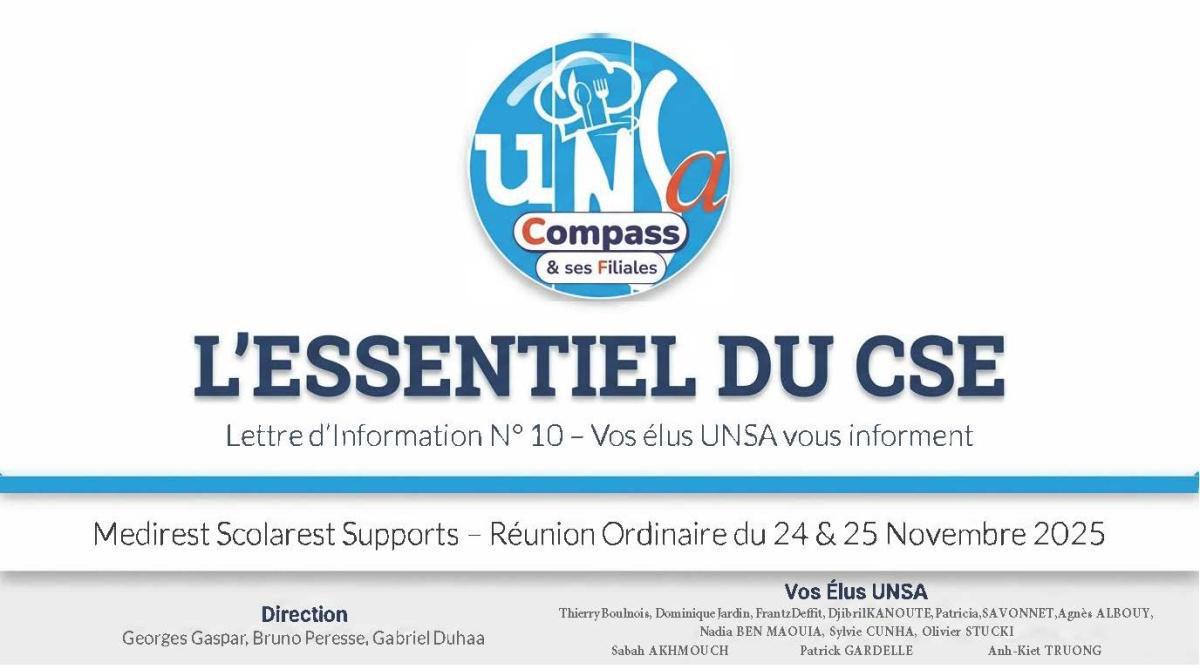 FLASH INFOS CSE NOVEMBRE 2025