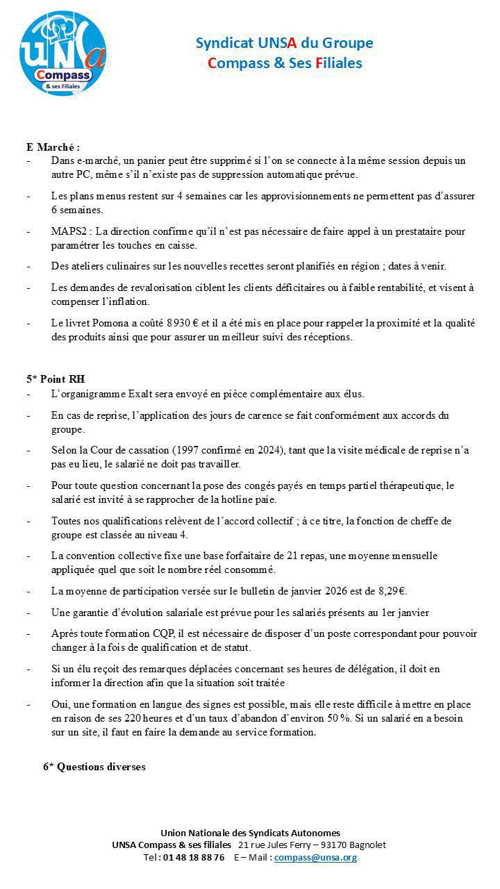 Compte rendu des CSE-E des 10 et 11 Mars 2026