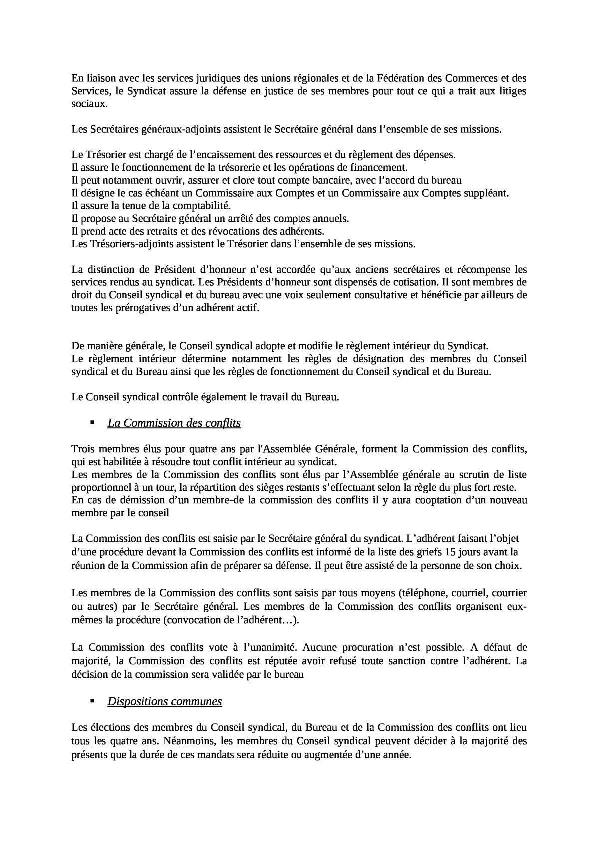 STATUTS ACTUEL