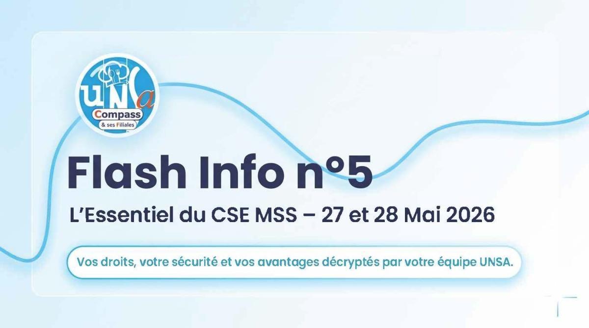 FLASH INFOS CSE MAI 2026