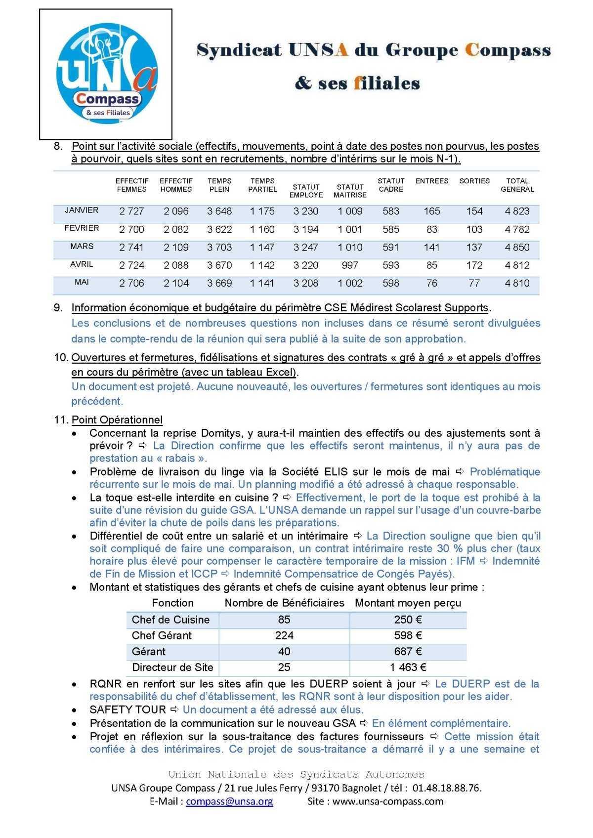 LETTRE D'informations du 29/30 Juin 2026 CSE Médirest/Scolarest