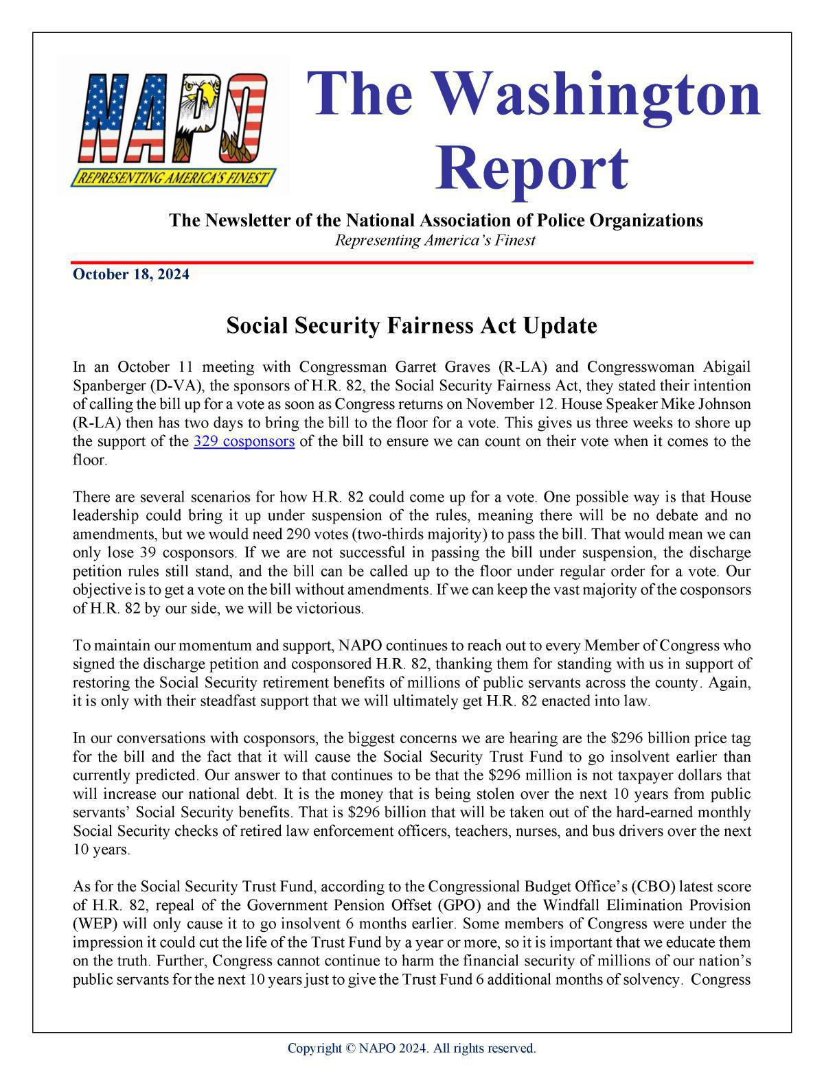 Social Security Fairness Act Update Social Security Fairness Act Update