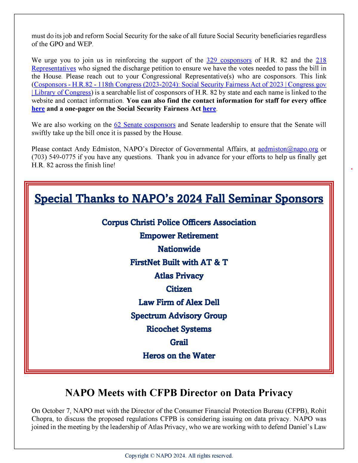 Social Security Fairness Act Update