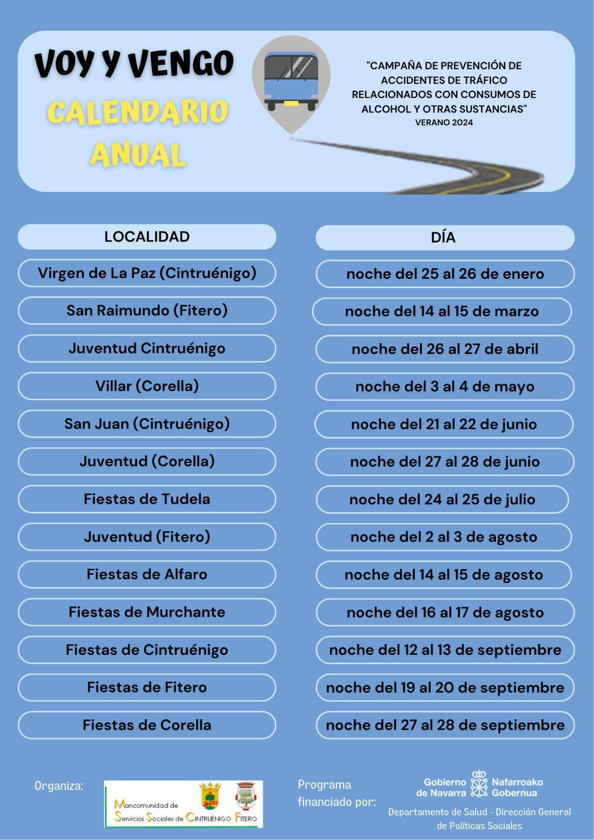 Calendario anula Voy y Vengo