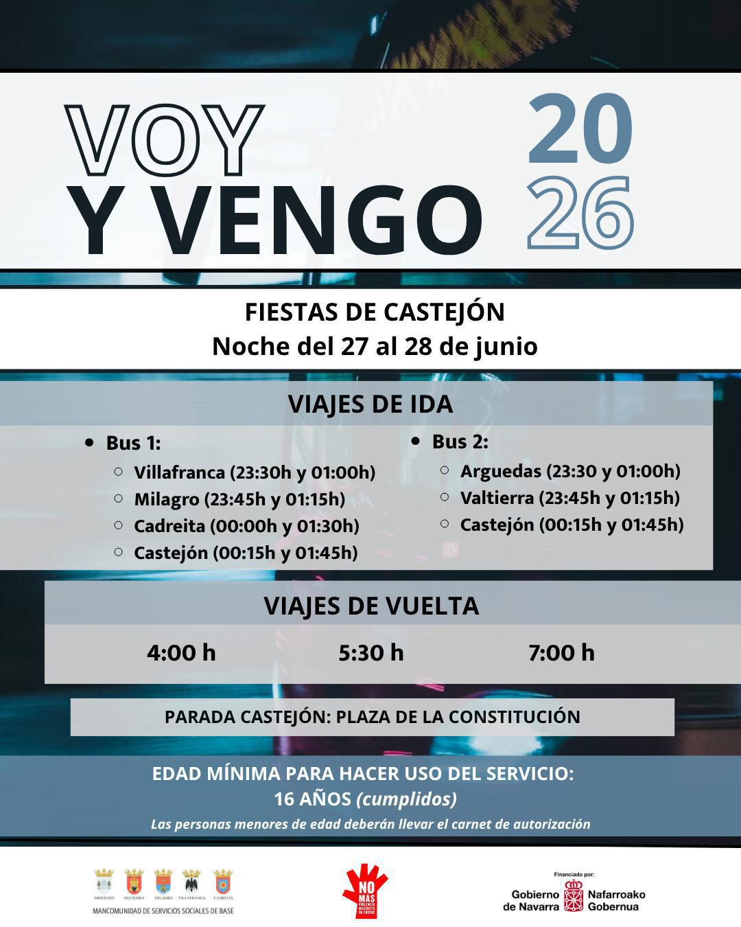 🔊 VOY Y VENGO 2026 – Fiestas de Castejón 🔊