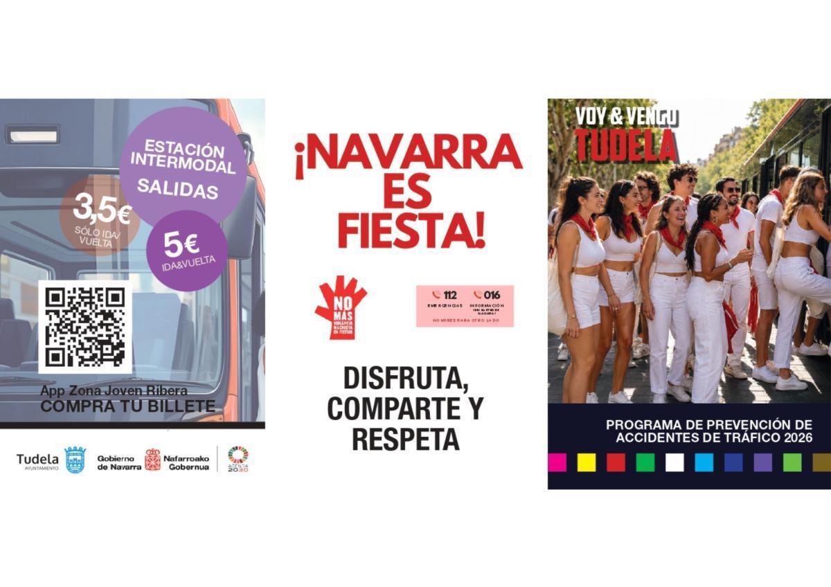 Tríptico informativo Voy y Vengo Tudela 2026