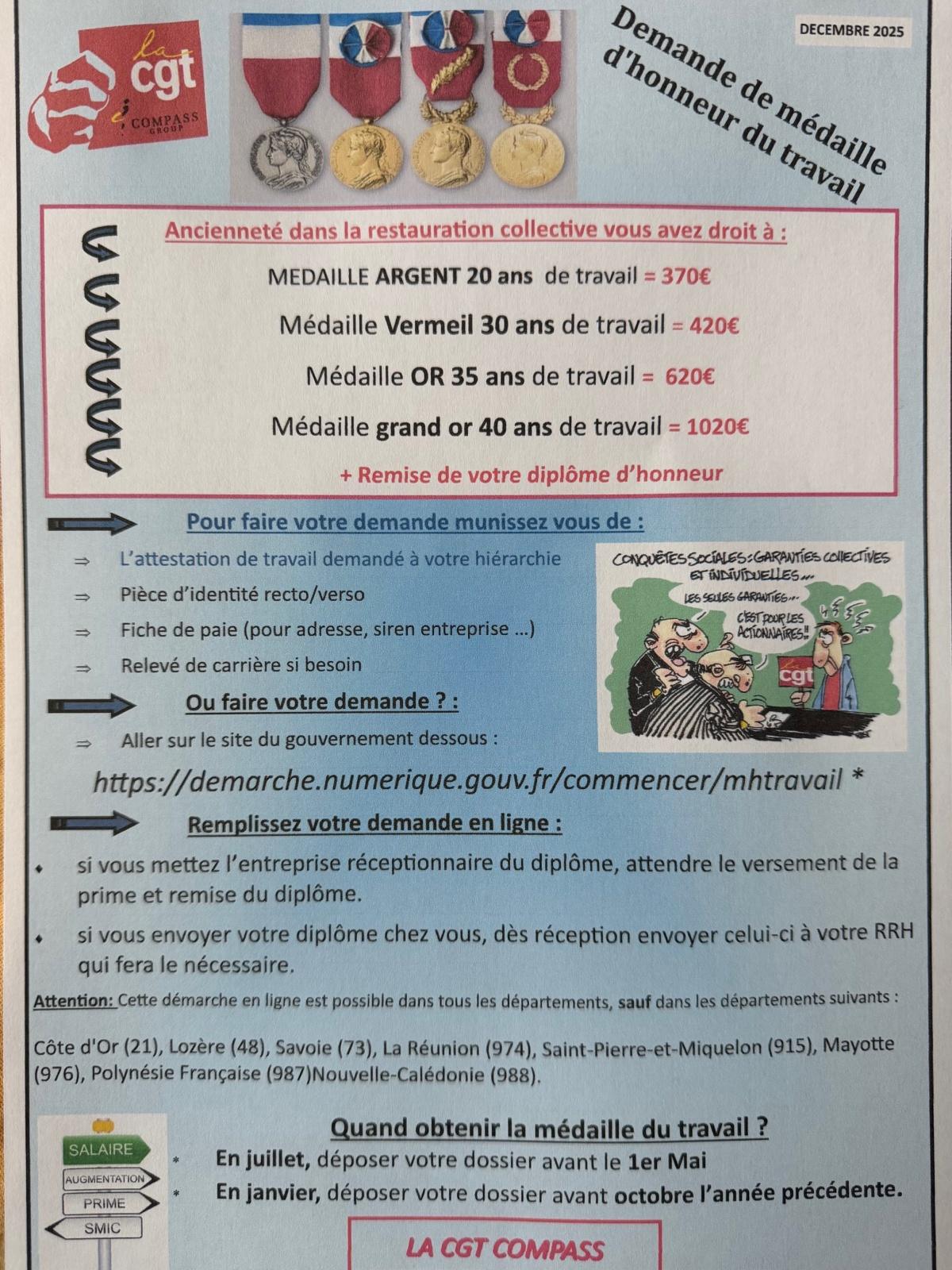 Quand et comment obtenir la médaille du travail ?