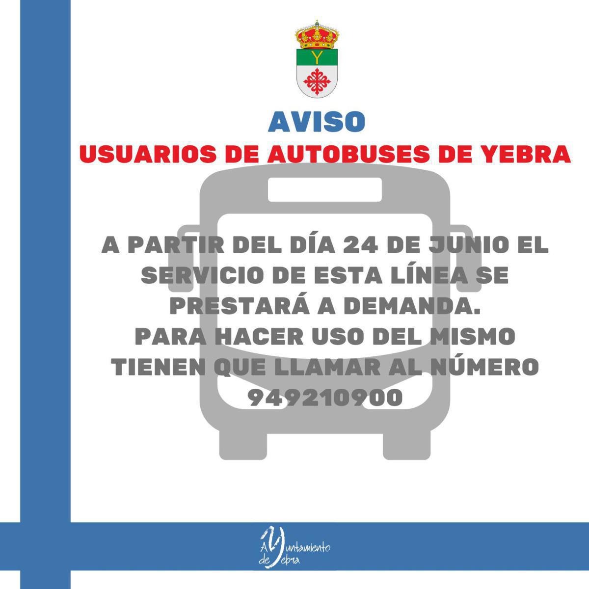 CAMBIO EN EL SERVICIO DE AUTOBUSES