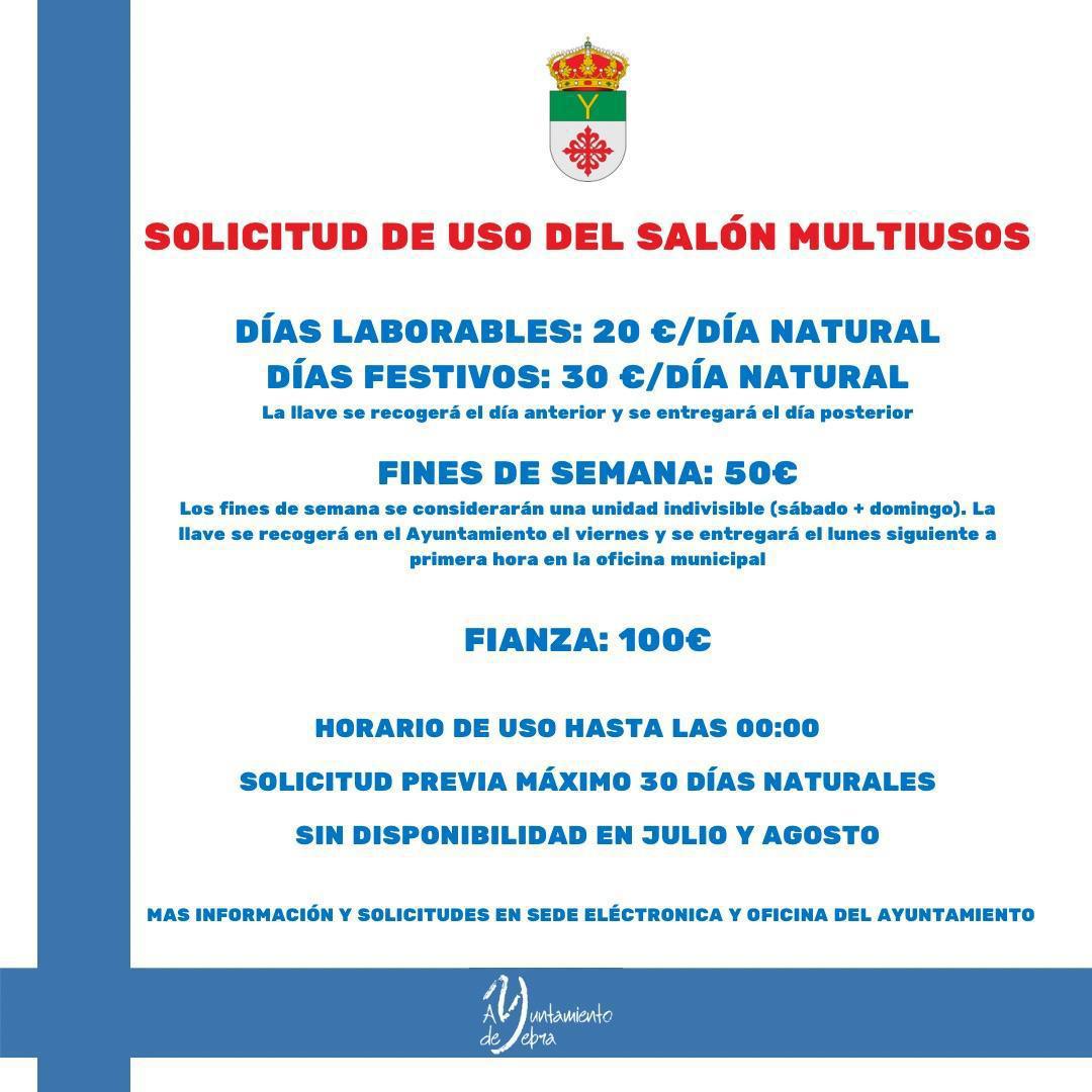 SOLICITUD DE CESIÓN DEL SALÓN MULTIUSOS