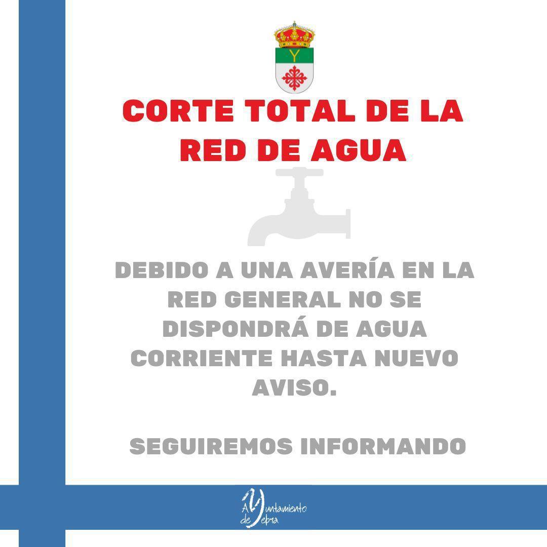 NUEVO CORTE EN LA RED DE AGUA