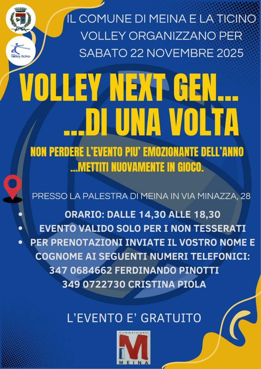 Volley Next Gen...Di una volta - vieni a giocare con noi a pallavolo! (inizio ore 14.30)