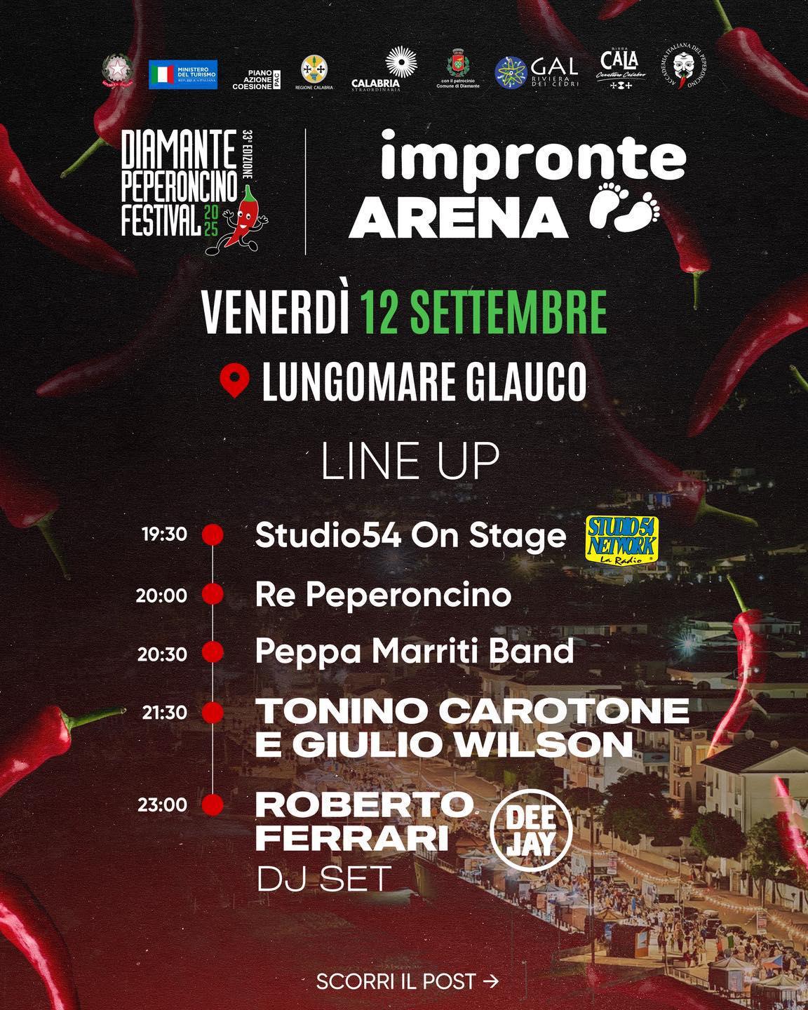 Impronte Arena - Diamante Peperoncino Festival (dalle ore 19.30)
