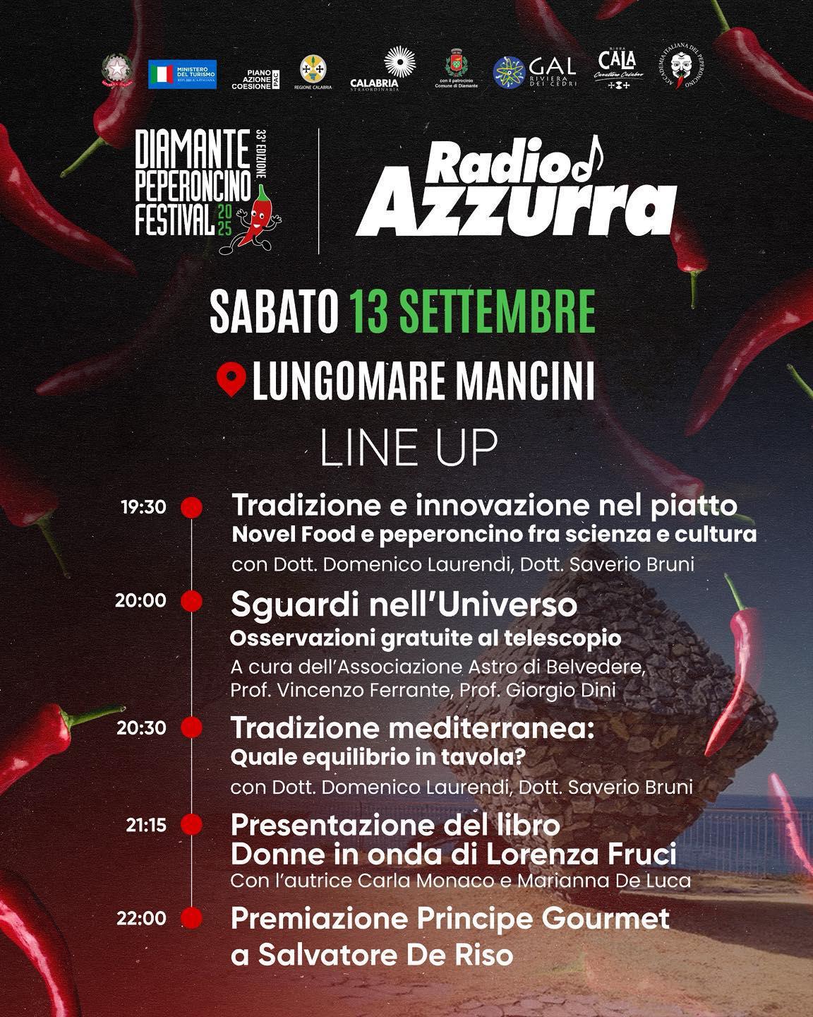 Radio Azzurra - Diamante Peperoncino Festival (dalle ore 19.30)