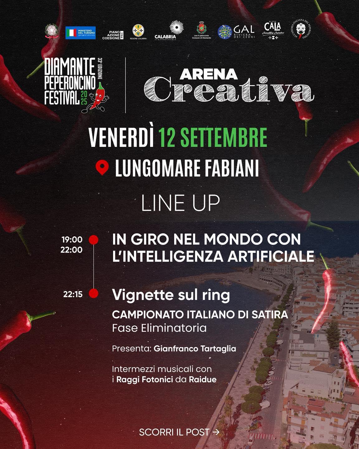 Arena Creativa - Diamante Peperoncino Festival (dalle ore 19.00)