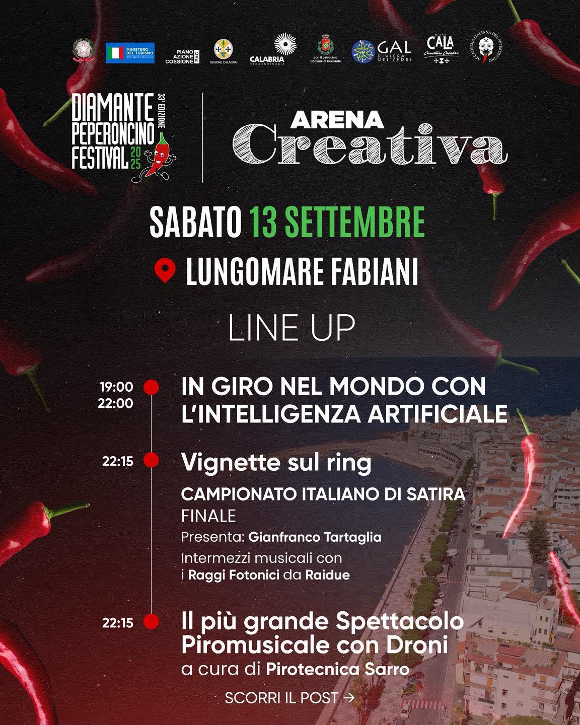 Arena Creativa - Diamante Peperoncino Festival (dalle ore 19.00)