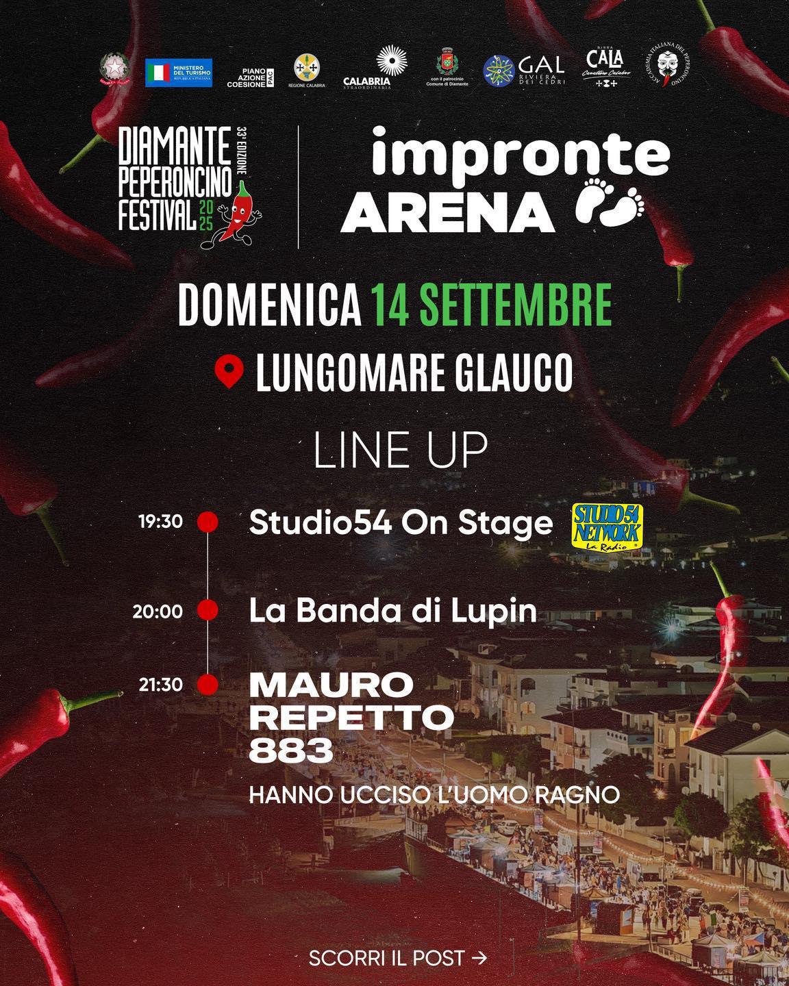 Impronte Arena - Diamante Peperoncino Festival (dalle ore 19.30)