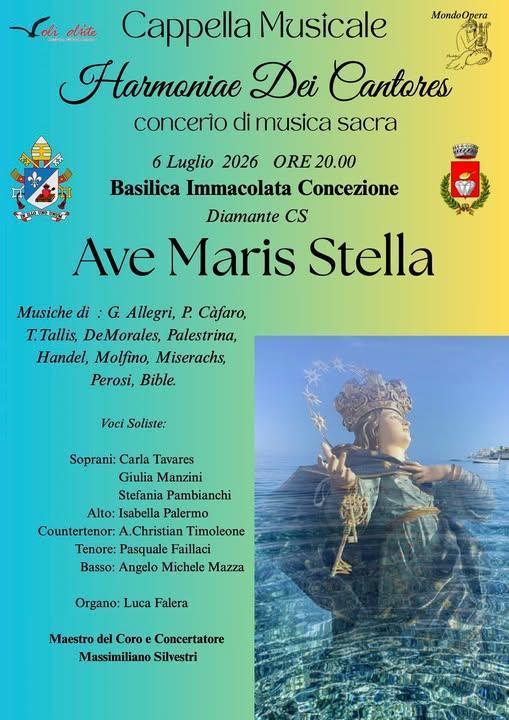 Harmoniae Dei Cantores Concerto Di Musica Sacra “Ave Maris Stella” (Inizio ore 20.00)