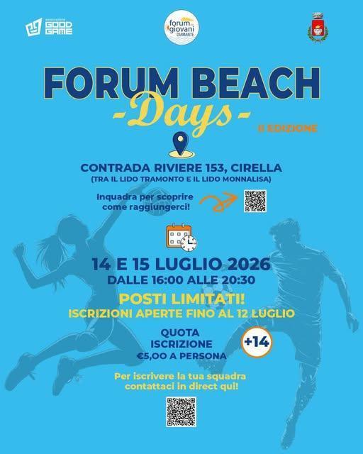 Forum Beach Days II Ed. Giornata 2 (Inizio ore 16.00)