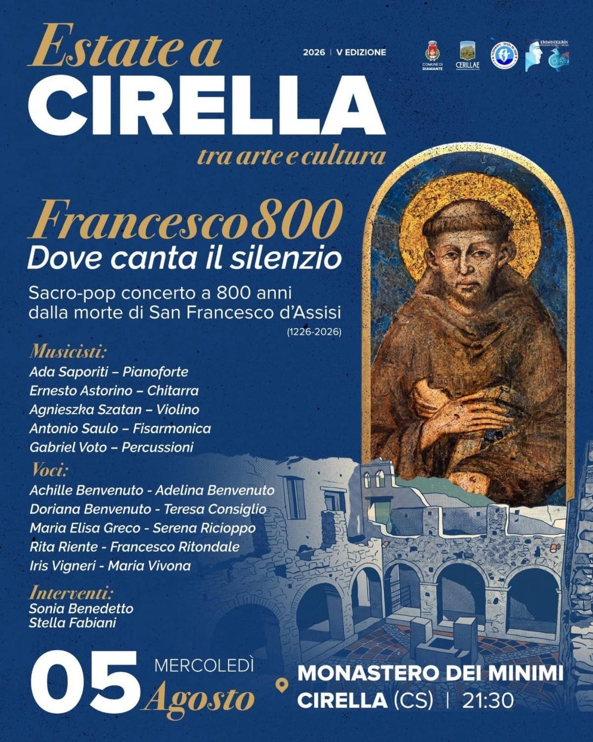 Francesco 800 Dove Canta Il Silenzio (Inizio ore 21.30)