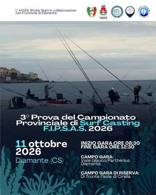 3ª Prova del Campionato Provinciale di Surf Casting F.I.P.S.A.S. 2026 (inizio gara ore 8.30)