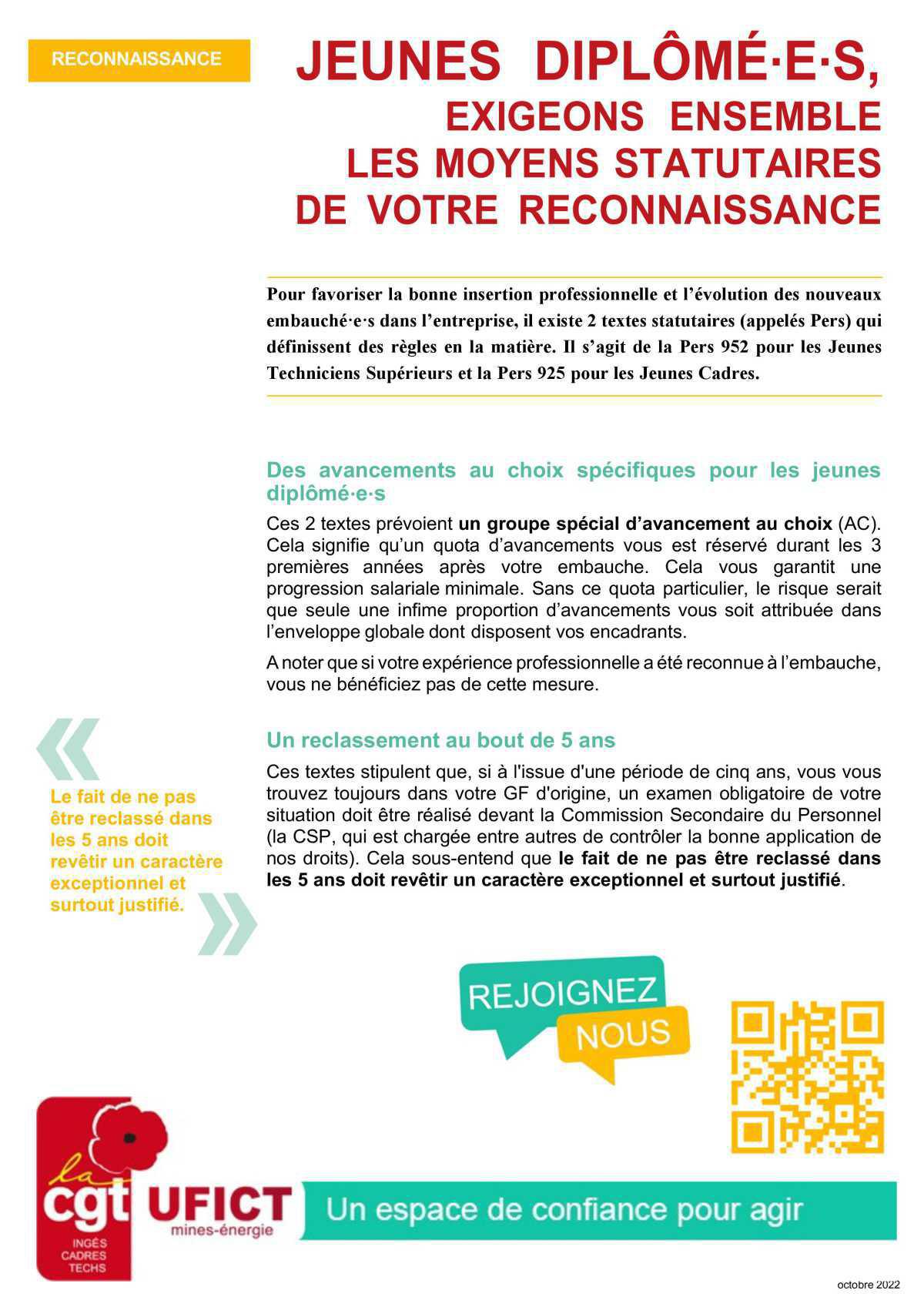 Jeunes diplomé.e.s, exigeons ensemble les moyens statutaires de votre reconnaissance 