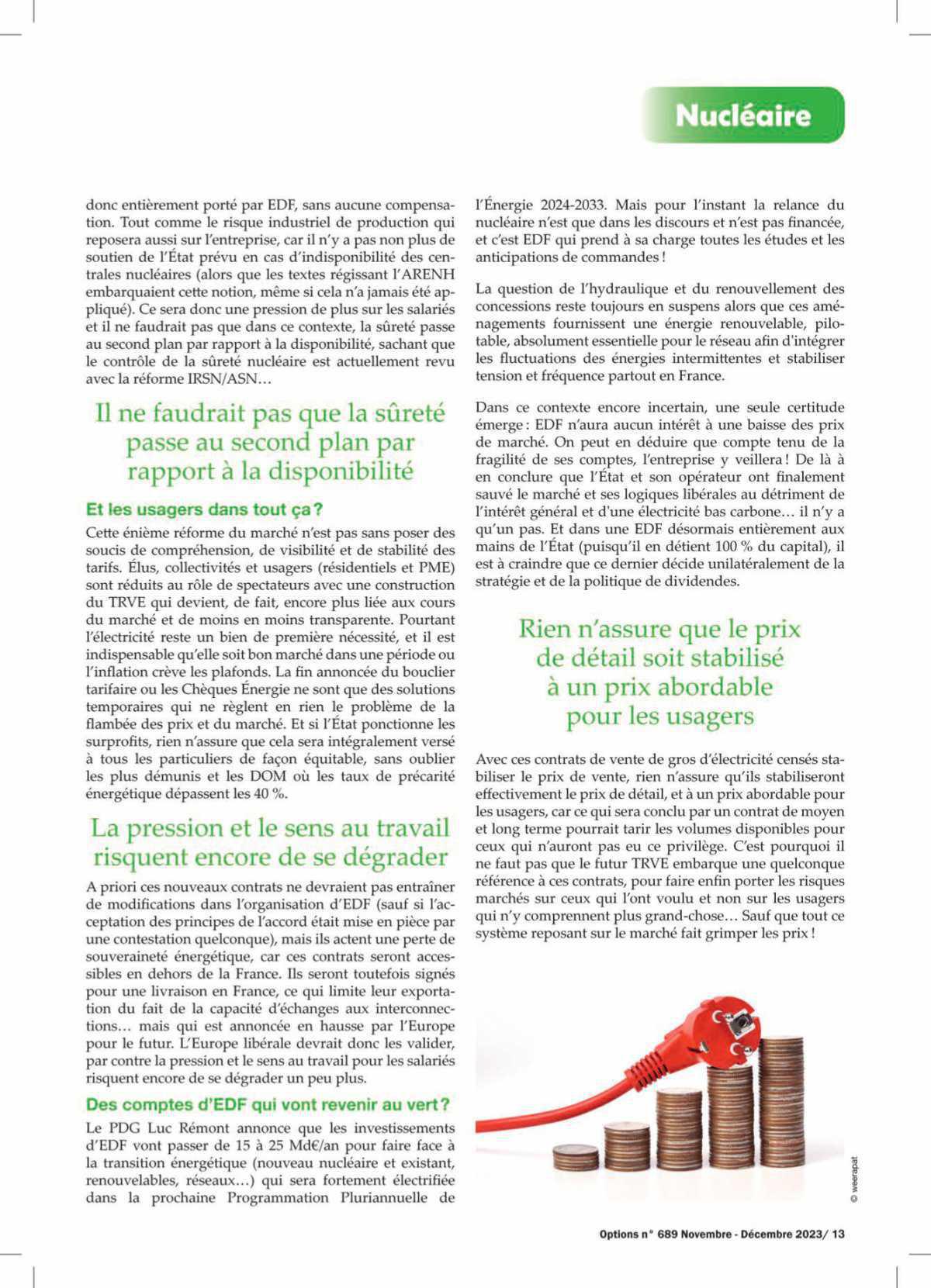 Nucléaire : Nouvelle régulation du marché de l'électricité